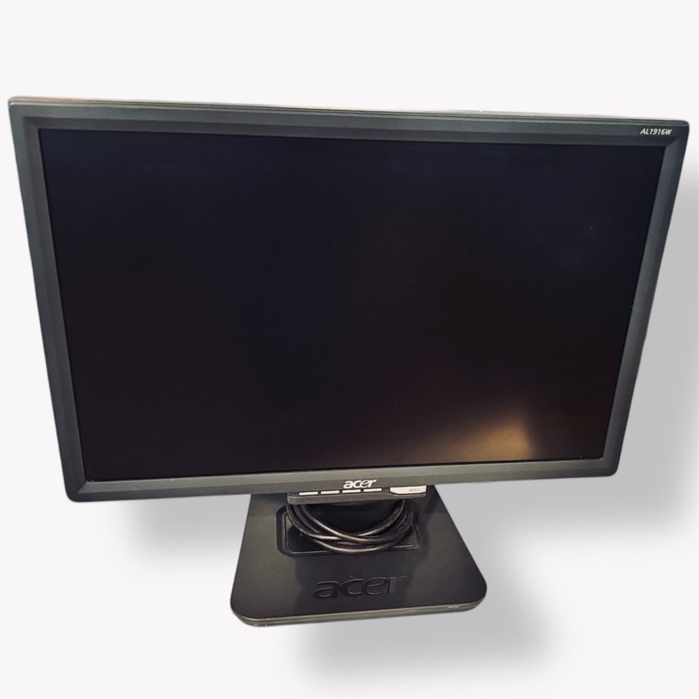ACER 19” Widescreen Black External Computer Monitor AL1916W + VGA Cable - Picture 8 of 16